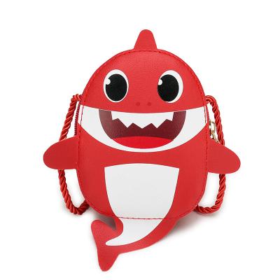 China PU Children's Bag 2021 Summer New Shoulder Cross - Cute Animal Shark Coin Purse Boys And Girls Body Bag Coin Purse for sale