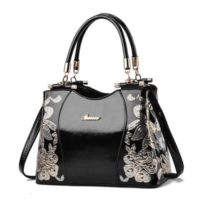 China High quality selling well shiny fashion handbags ladies shoulder to bag women high quality leather handbags for sale