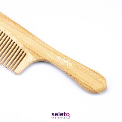 China Barber Shop Beauty Care Salon Hairdressing Tool Personal Care Bamboo Wooden Bamboo Combs for sale