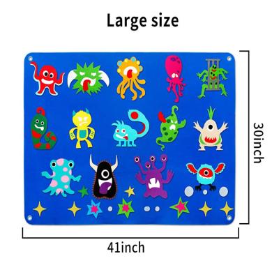 China Children's Learing Toys Large Hang Learning Storytelling Activity Children's Wall Felt Learing Toys for Teaching Board Applique for sale