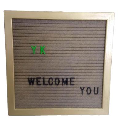 China 10x10 Movable Changeable Letter Board Black Felt With Letters And Oak Frame Free White Bag 10x10 Letterboard for sale