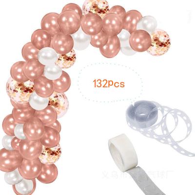 China Advertising Toy Gift Toy Promotional Toy Wholesale Party Decoration Balloons 132 Pieces Garland Arched Luxury Balloon Chain Set for sale