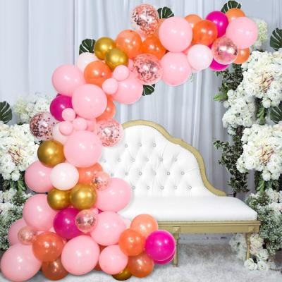 China Advertising Party Toy Gift Toy Promotional Toy New Birthday Party Supplies Pink Balloon Chain Set Valentine's Day Decoration Set for sale