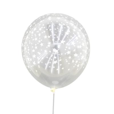 China Advertising Party Toy Gift Toy Promotional Toy 12 Inch Thickened Sky Star Print Star Pentagon Balloon Wedding Birthday Party Decoration Transparent Star Balloon for sale