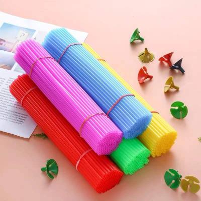 China Eco-friendly Economic Plastic Stick Balloon Macaron Color 40CM Long Balloon Stand Stick for sale