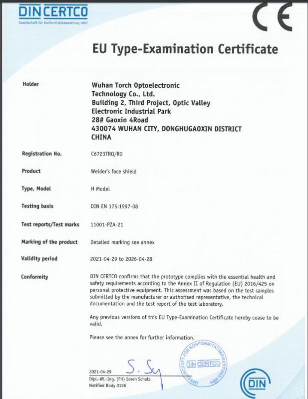 CE - Wuhan Torch Optoelectronic Technology Co., Ltd.