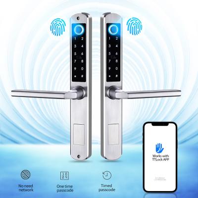 China Newthee Locks Smart Home/Apartment/Airbnb/Office Single Door Locks Fingerprint Card Code Password With Fingerprint for sale