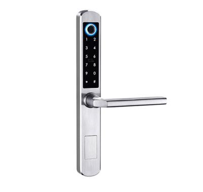 China Home/Apartment/Airbnb/Keyless Aluminum Door Lock Smart Tuya Entrance Stainless Steel Desktop TTLock App Waterproof Smart Fingerprint Password for sale