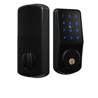 China Home/apartment/Airbnb/American popular wifi deadbolt tuya app smart door lock desktop compact design for sale