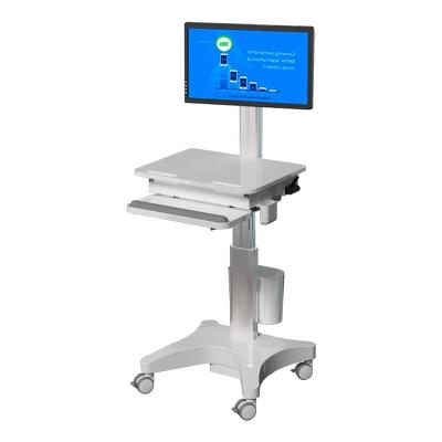 China Height Adjustable Modern Hospital Nomad Computer Workstation Trolley Medical Trolley with Wheels for Clinic Equipment for sale