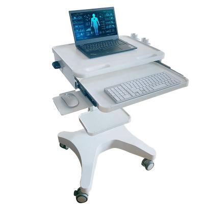 China Contemporary Hot Selling Aluminum Hospital Furniture Medical Laptop Tablet B-Ultrasound Cart with High End Silent Casters for sale