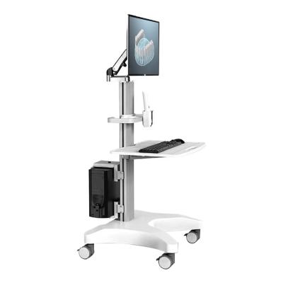 China Likaymo Modern Dental Trolley Mobile Trolley With Scanner Stand Trolley Hospital Nurse Supplies Medical ABS OEM for sale