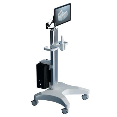 China Likaymo Null Medical Trolley Cart for Dental Hospital with Monitor Mount Scanner Stand Mobile Nurse Around Cart for sale