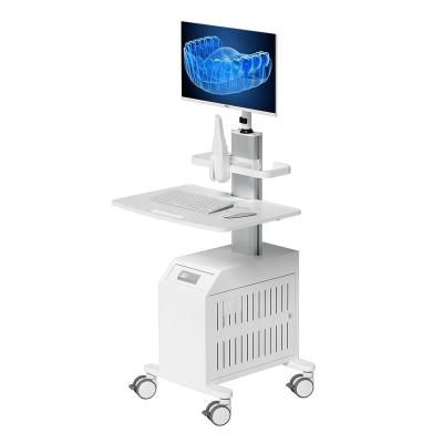 China Modern Medical Dental Oral Scan Cart For Dental Hospital With Mobile Oral Stand Box CPU Holder Monitor Mount Scanner Nurse Cart for sale