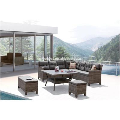 China Eco-freindly High Back PE Rattan Garden Sofa Set Outdoor Deep Seating Furniture for sale