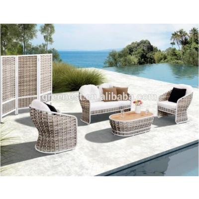 China Eco-freindly Synthetic Wicker Garden Furniture Outdoor Lounge Set Sofa for sale