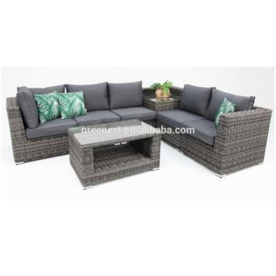 China Cheap Eco-freindly Outdoor Furniture Rattan Sectional Garden Sofa Set for sale