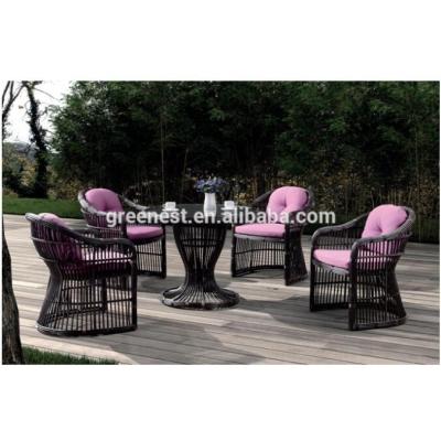 China Eco-freindly New Style Outdoor Bamboo Cane Antique Dining Set for sale