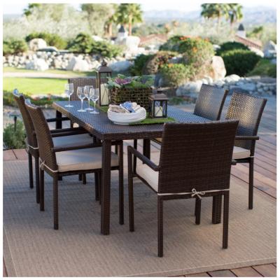 China Cheap Outdoor Eco-freindly Patio Dining Furniture Dining Table Chair Set for sale