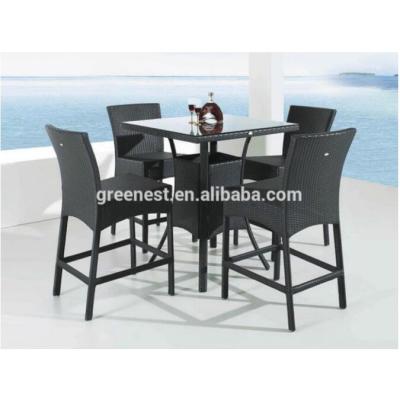 China Eco-freindly 4 seater balcony door bar furniture cheap wicker table and chairs for sale