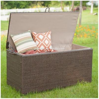 China Viable Wholesale Outdoor Rattan Furniture Wicker Garden Storage Box for sale