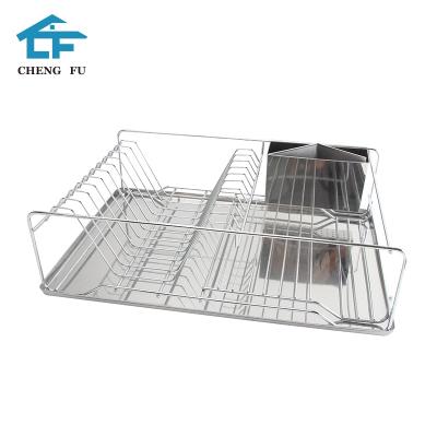 China Sustainable 2021 Hot Style Mini Small Chrome Standing Square Oval Dish Plate Drying Rack for sale