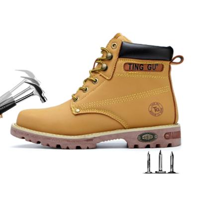 China Fashion Trend Waterproof Rubber Toe Men Work Brand Welding Industrial Steel Construction Engineering Rejects Safety Shoes For Rising for sale