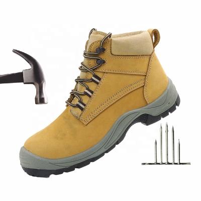 China Toe Cow Leather Indestructible S1P Anti-slip Industrial Protective Construction Safety Heavy Duty Safety Shoes For Men for sale