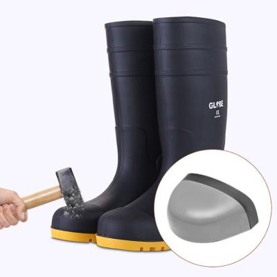 China Wholesale Cheap Long Waterproof Men's Fishing Steel Toe PVC Boots Safety Rubber Rain Boots For Male Safety for sale