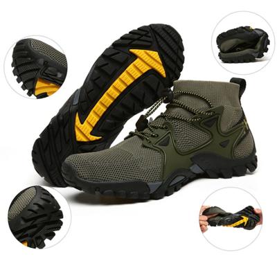 China Breathable High Top Outdoor Trekking Mesh Mountain Power Pole Anti-Slip Sports Climbing Hiking Shoes for sale