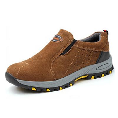 China Toe Industrial Work Construction Genuine Leather Steel Toe Construction Work Basic Shoes for sale