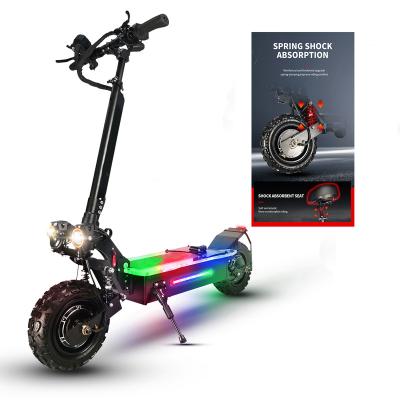 China 60-80KM Off Road Electric Scooter 5600W Double Motor 11Inch E Scooters 70-80km/h Unisex Powerful Electric Foldable Fat Tire for sale