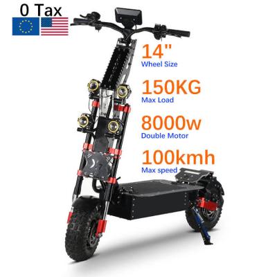 China Wholesale 60V 8000W Tire Battery 60V 8000W Dual Motor EU USA Dismountable Battery Adults Unisex Foldable Foldable Electric Scooter X7 for sale