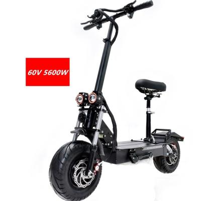 China Fat Tire 60v 5600w Powerful Top 85km/h Adult Dual Motor Unisex High Speed ​​Cross Country Foldable Powerful Fast Electric Scooters for sale