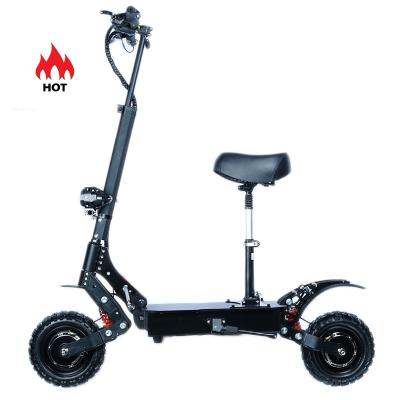 China Unisex Adult Cheap Two Wheel Folding Wholesale 60v 11inch 5600w 100-100km fat tire price off road electric scooter dual motor for sale