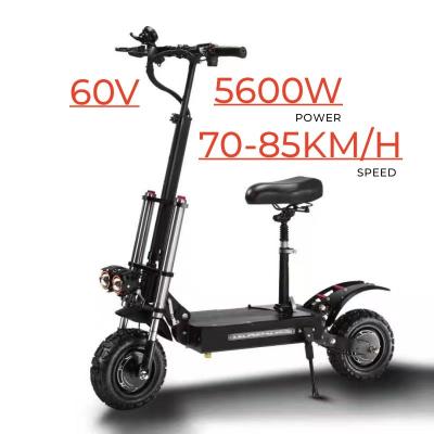 China New E5B Electric Scooter 5600w Max 70-85kmh 60V Geofought Fast High Speed ​​Powerful Electric Scooter Unisex Lithium For Adult for sale