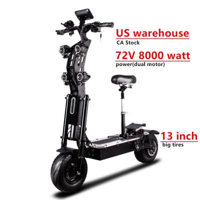 China Unisex Hot 13inch Motor High Speed ​​Electric Double Fat 120km/h Big Tires e Scooter 72V 4000W*2 8000w 10000w 15000w 72v for sale