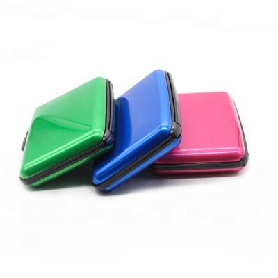 China Fashion Square Metal Credit Card Holder Business Card Holder Aluminum Business Card Holder Wallet for sale