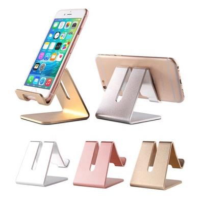 China Luxury Universal Metal Desktop Tablet Mobile Phone Holder Aluminum Stand For Samsung iPad iPhone Smartphone Tablets Laptop for sale