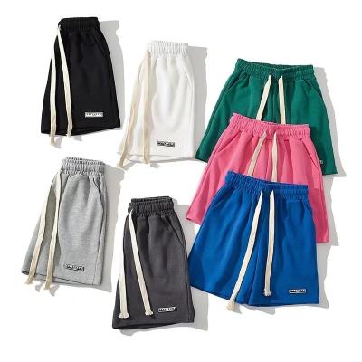 China Ladies New Trend Candy Color Breathable Custom Cotton Logo Summer Sports Drawstring Casual Shorts for sale