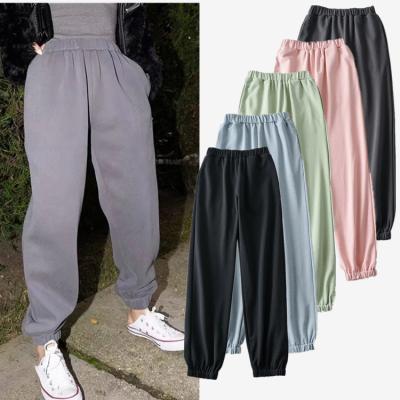 China Wholesale Cotton Fleece Loose Casual Women's Pants High Waist Women's Pants Breathable Sports Clothing for sale