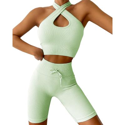 China Tok 2/3/5PCS Tik Tights Workout Seamless Sports Suit Sports Wear Bra Ladies Breathable Athletic Sporty Active Gaiters Fitness for sale