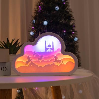 China Modern hot cute battery fashion table bedroom decorative 3d cloud led game light for sale