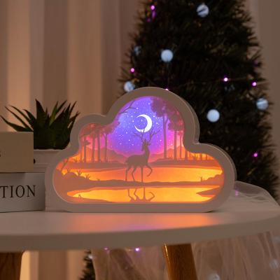 China modern high quality cheap deep shadow box night light picture frame for sale