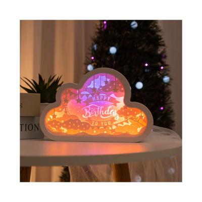 China Modern Light Box Friendship Lamp Gift 3d Paper Cutting Paper Light Cut Paper Light for sale