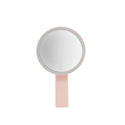 China Hot Selling Lighted Led Handheld Beauty Makeup Mirror Portable With Led Light Smart Flat Mirror for sale