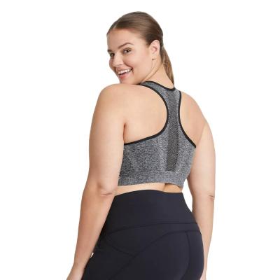 China Wholesale Suppliers High Print Breathable Female Plus Size Seamless Sweatsuit Active Bras With Racerback Straps for sale