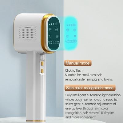 China 2022 Hotel Women Permanent Hand Held Epilator Electrolysis 400000 Diode Skin Sapphire Ice Cool IPL Laser Facial Hair Removal Home for sale