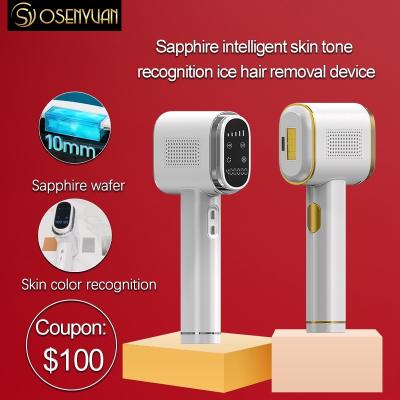 China Hot Sapphire Portable Home Permanent Ice Permanent Ice Device Amazon Use Hotel IPL Laser Cool IPL Laser Hair Removal for sale