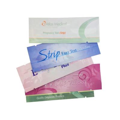 China Food Custom Printed Aluminum Foil Bag For Pregnancy Test Paper Stick 3 Side Sealed Pouch Packaging Bag for sale